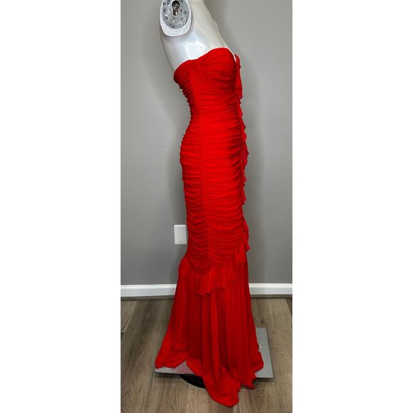 NWT Majorelle Sweetheart Neck Strapless Lined Giules Gown Red Size Medium $248 - Picture 6 of 8